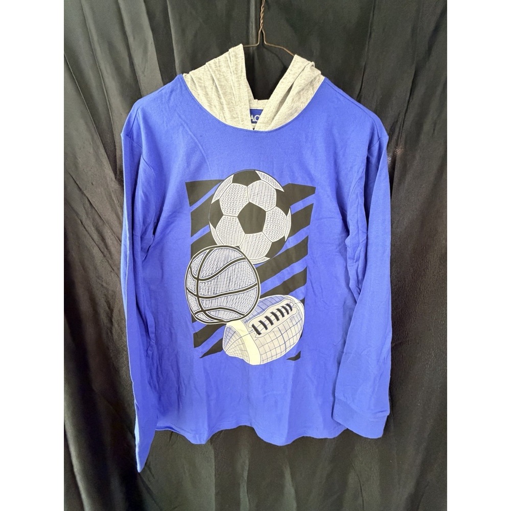 NWT JUNIOR BOYS XXL/TTG(16) GAMER SHIRT BLUE MEASURMENTS IN DESCRIPTION (3015)